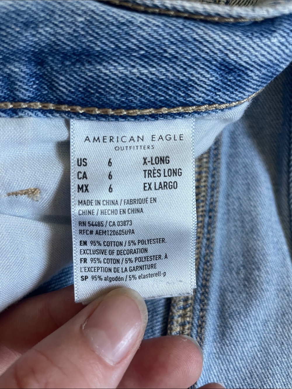 High-Rise Light Blue Ripped Cropped Mom Jeans - Picture 2 of 3